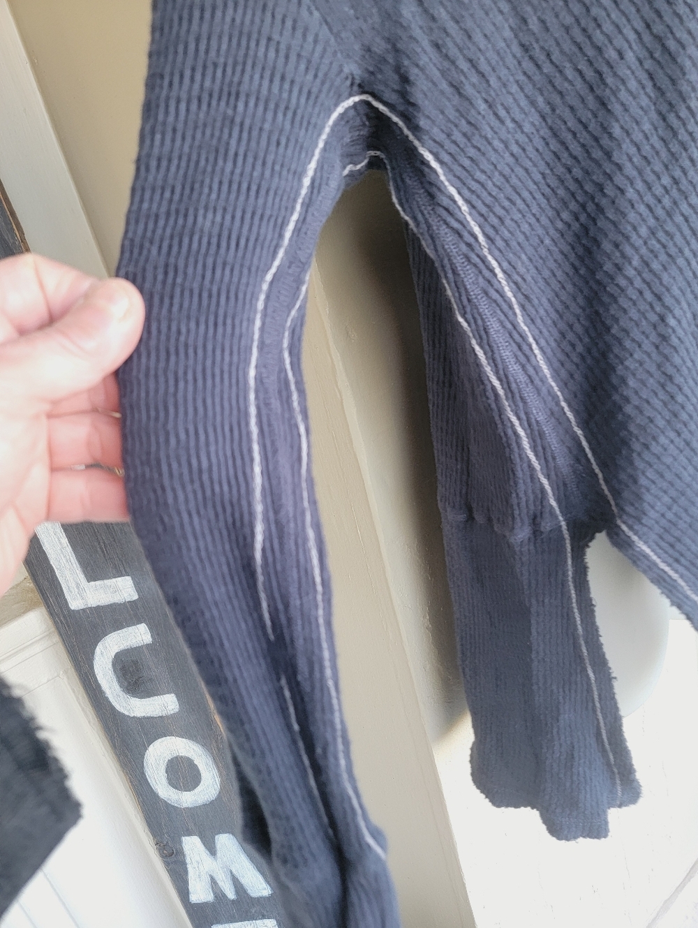 🌈 free People x Trunk LTD Journey drippy drapey Thermal long sleeve top tee - Picture 7 of 15